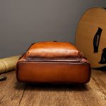 Vintage Tree-Tanned Leather Unisex Backpack - Image 5