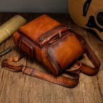 Vintage Tree-Tanned Leather Unisex Backpack - Image 8