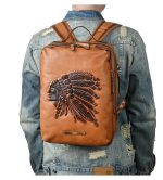 Full Grain Leather Vintage Men's Laptop Backpack - Image 2