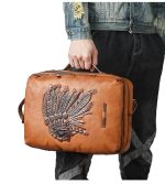 Full Grain Leather Vintage Men's Laptop Backpack - Image 5
