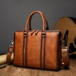 Handcrafted Full Grain Leather Men's Business Bag - Image 11