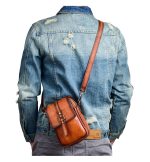 Full Grain Leather Vintage Couple Crossbody Bag - Image 7