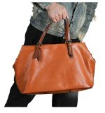 Oil Waxed Leather 2026 New Men's Tote Travel Bag - Image 4