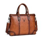 Genuine Leather Men's Vintage Briefcase Retro Casual - Image 5