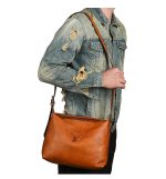 Full Grain Leather Men's Retro Casual Shoulder Bag - Image 3
