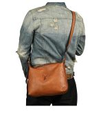 Full Grain Leather Men's Retro Casual Shoulder Bag - Image 4