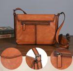 Genuine Leather Fashionable Casual Messenger Bag - Image 5