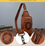Premium Leather Men's Casual Crossbody Sling Bag - Image 4