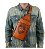 Premium Leather Men's Casual Crossbody Sling Bag - Image 2