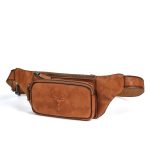 Top Grain Leather Casual Waist Bag for Men - Image 7