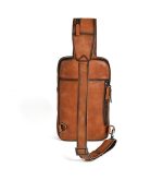 Vintage Leather Trendy Men's Chest Bag for Commute - Image 6