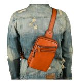 Vintage Leather Practical Men's Shoulder Bag - Image 3