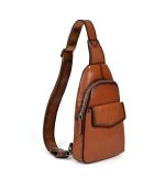 Top Grain Leather Men's Casual Chest Bag - Image 8