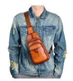 Cowhide Leather New Vintage Men's Sling Bag - Image 2