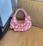 Barbie Pink Shell Beaded Handbag for Women - Image 5