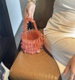 Barbie Pink Shell Beaded Handbag for Women - Image 8