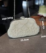 Luxury Pearl Beaded Bag Formal Evening Handbag - Image 3