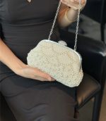 Luxury Pearl Beaded Bag Formal Evening Handbag - Image 4
