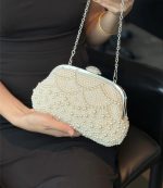 Luxury Pearl Beaded Bag Formal Evening Handbag - Image 5