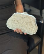 Luxury Pearl Beaded Bag Formal Evening Handbag - Image 6