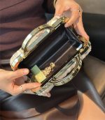 Elegant Floral Sequin Box Clutch for Women - Image 8