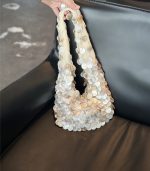 Hand-Woven Natural Shell Pearl Shoulder Bag - Image 4