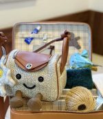 Retro Straw Lindi Bag Smile Face Handbag - Image 7