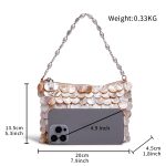 Mother of Pearl Shell Handbag | Luxury Beaded Purse - Image 11